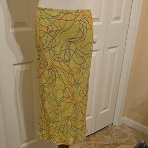 Catherine Malandrino Marmaid Beaded Silk Skirt Sz M